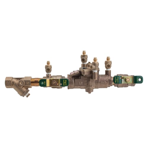 WATTS® 0122695 LF009 Reduced Pressure Zone Assembly, 3/4 in Nominal, NPT End Style, Quarter-Turn Ball Valve, Cast Copper Silicon Alloy Body, Domestic