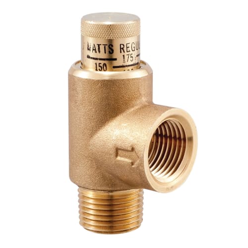 WATTS® 0372271 530C Calibrated Pressure Relief Valve, 3/4 in, FNPT x MNPT, 300 psi, Brass Body