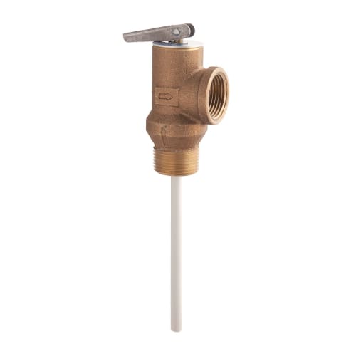 WATTS® 0556000 LF100XL Temperature and Pressure Relief Valve, 3/4 in, MNPT x FNPT, 150 psi, Copper Alloy Body