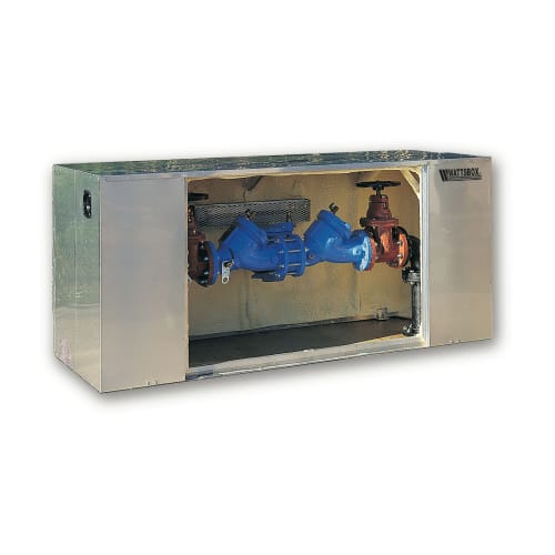 WATTS® 0888794 Insulated Enclosure, 105 in L x 36 in W x 53 in H, 117 x 48 in Mounting Pad, Aluminum Body