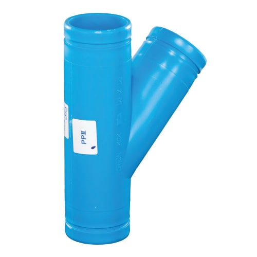 Orion® Blueline™ 710105 FRPP NH, NH-BL-2-45Y 45 deg Lateral Wye, 2 in Nominal, No-Hub End Style, Polypropylene