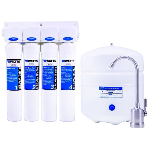 WATTS® Kwik-Change™ 7100107 4 Stage Reverse Osmosis System, 60 gpd, 15 in H