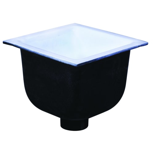 WATTS® 8185119 FS-740, FS-744-22 Sanitary Floor Sink, 14-7/16 in L x 14-7/16 in W x 10-3/8 in H, Squared Shape, Cast Iron, White, Import