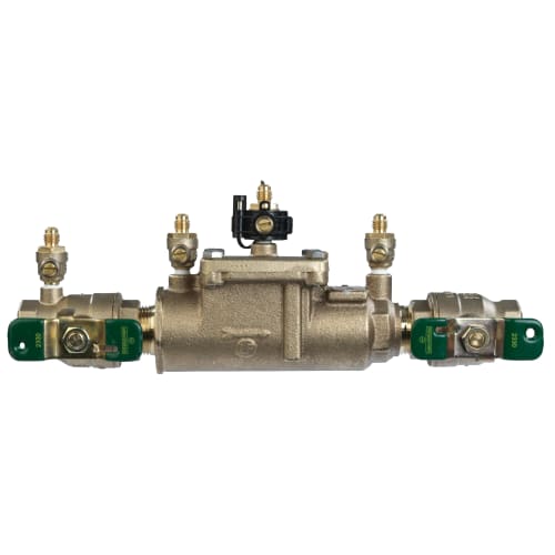WATTS® T063232 LF007 Inline Backflow Preventer Assembly, 1 in Nominal, NPT End Style, Quarter-Turn Ball Valve, Lead Free Copper Silicon Alloy Body, Dual Check, Domestic