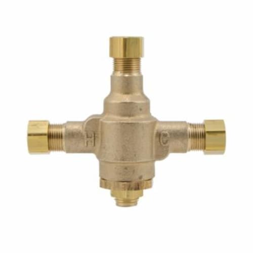 Powers™ 6550457 LFG480, LFG480-10-3/8 Lavatory Tempering Valve, 3/8 in, Compression, 125 psi, 0.25 gpm, Brass Body