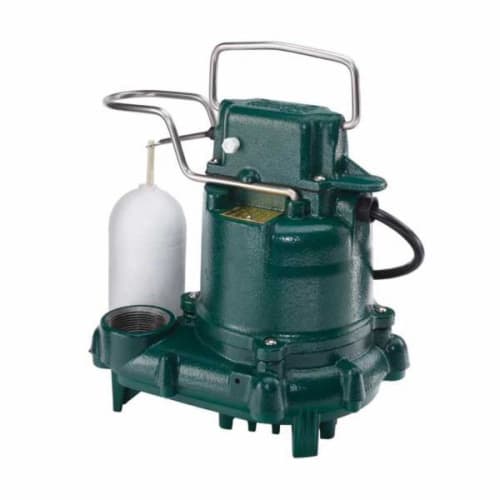 Zoeller® 53-0016 Mighty-Mate 50 Single Phase Single Seal Automatic Submersible Pump, 43 gpm, 1-1/2 in NPT Outlet, 3/10 hp, Cast Iron