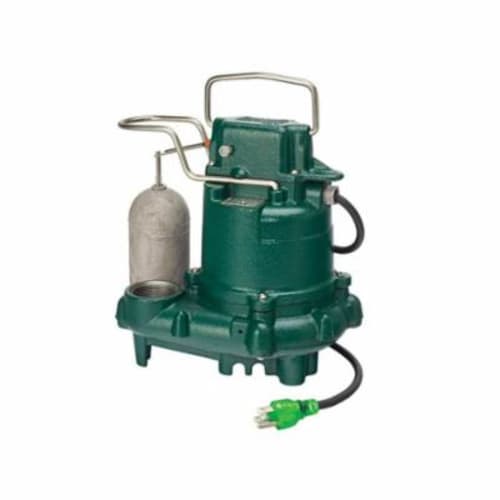 Zoeller® 63-0001 M63 Automatic Submersible Pump With Single Seal, 43 gpm, 1-1/2 in NPT Outlet, 1/3 hp, Cast Iron, Domestic