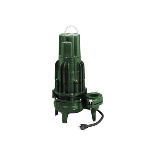 Zoeller® 293-0014 High Head Waste-Mate 290 Three Phase Single Seal Submersible Sewage Pump, 122 gpm, 2 or 3 in FNPT Outlet, 1 hp, Cast Iron