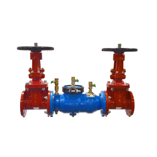 Zurn® Wilkins 3-350OSY 350 Horizontal/Vertical Backflow Preventer, 3 in Nominal, Flanged Outside Stem and Yoke Gate Valves End Style, Outside Stem and Yoke Gate Valve, Ductile Iron Body, Dual Check, 125 lb, Domestic