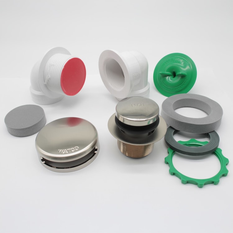 WATCO 901-FA-PVC-BN TIP TOE BATH WASTE AND OVERFLOW LESS PIPE & TEE