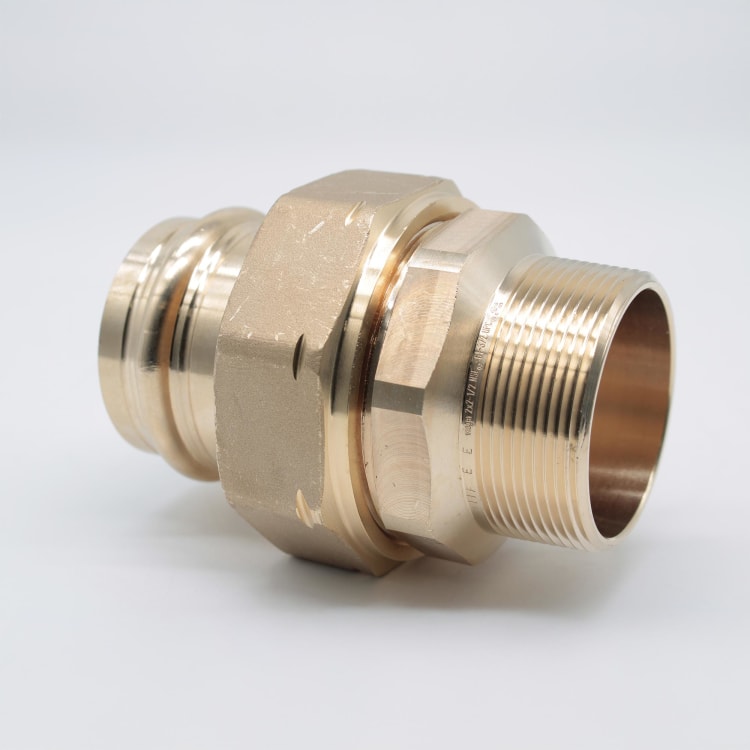 ProPress® 79755 Pipe Union, 2 in Nominal, Press x MNPT End Style, Bronze, Import