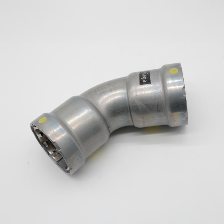 MegaPress® 25251 45 deg Pipe Elbow, 1-1/2 in, Press, Carbon Steel, Import