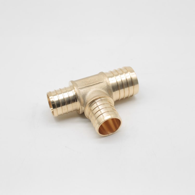 LEGEND 460-221NL Reducing Tee, 1-1/4 x 1 x 1 in Nominal, PEX End Style, DZR Forged Brass, Import
