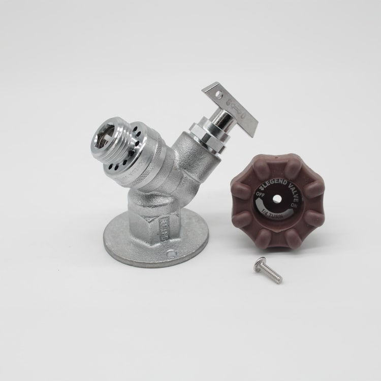 LEGEND T-548 1/2" FIP SILLCOCK W/ VACUUM BREAKER ON SPOUT SATIN FINISH INCLUDES HANDLE AND KEY QUARTER TURN - MODEL: 107-441
