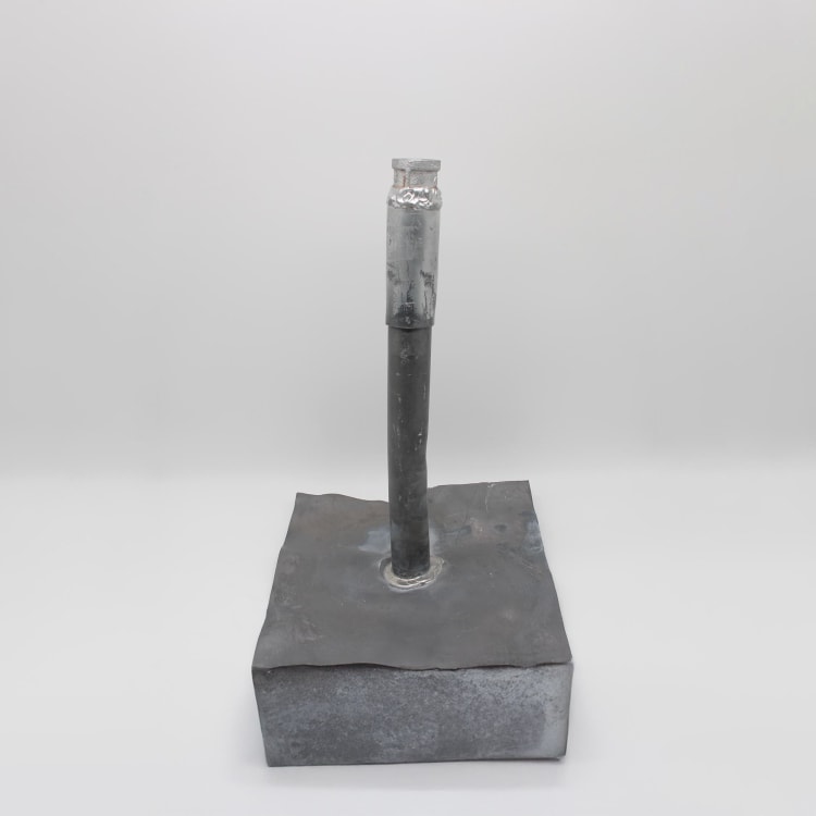 3/4" LEAD FLASHING- 2-1/2 LB FLAT WITH COUNTER TOP - THREADED LA125S+LC125S