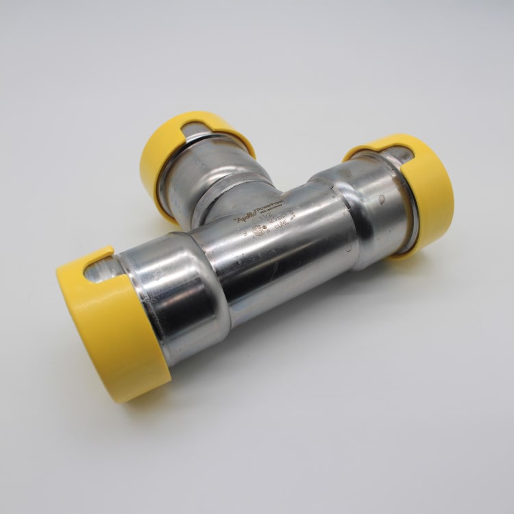 POWERPRESS 1-1/2" CS TEE YELLOW GAS PWR7481694
