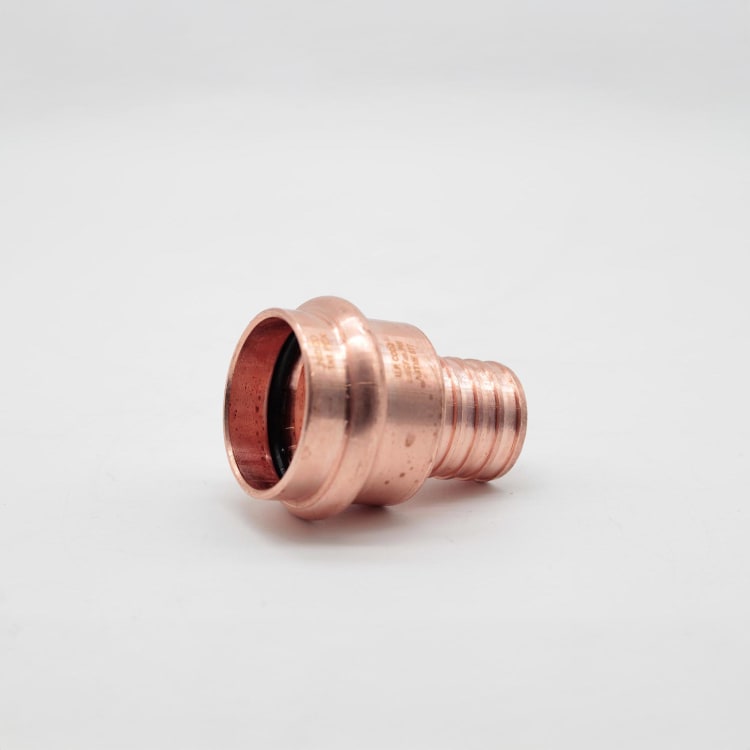 NIBCO® Press System® 9035060PC PC604-P Adapter, 1 in Nominal, PEX Press End Style, Wrot Copper, Domestic