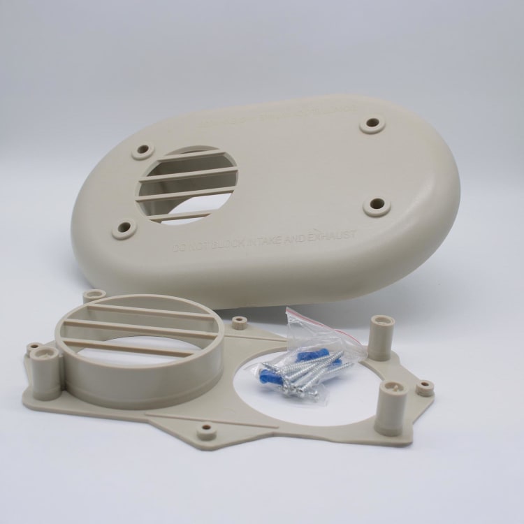 System 1738® 397985 FGV Side Wall Termination Kit, 3 in Vent, Flush Mount, PVC