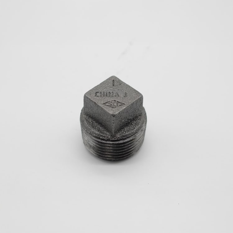 1" BLK MI CORED SQ HD PLUG