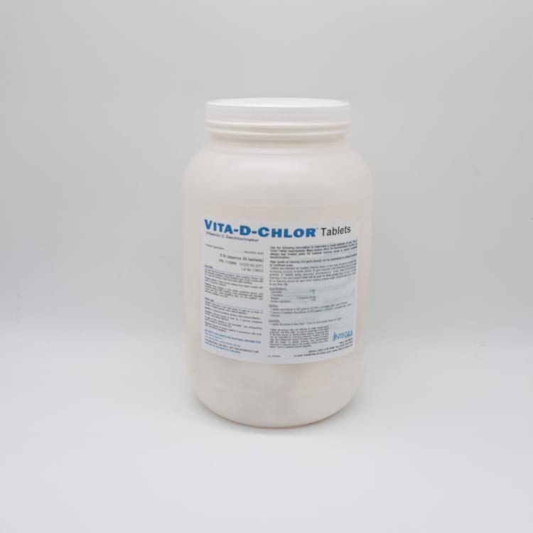 VITA-D-CHLOR ASCORBIC ACID DECHLORINATION TABLETS (20 COUNT PER CONTAINER) 378-01-03-2 V325.50.20T
