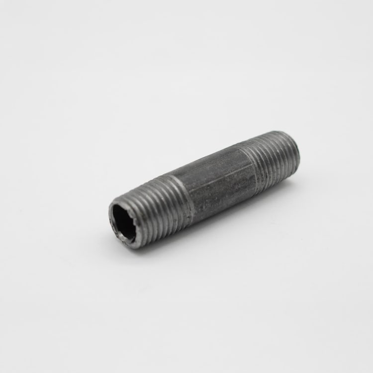 1/4"X2" BLK STEEL NIPPLE