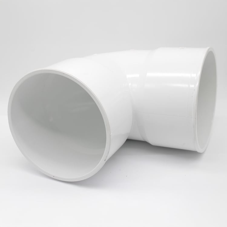 6" PVC SOLV WELD SEWER HXH SHORT TURN 90 P206 223-0006