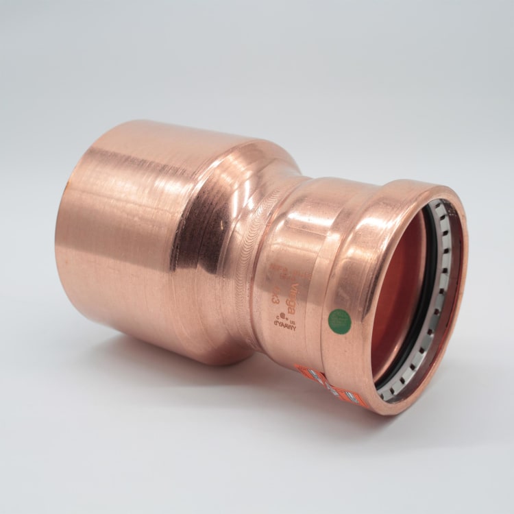 ProPress® 20783 Pipe Reducer, 4 x 3 in Nominal, Fitting x Press End Style, Copper, Import