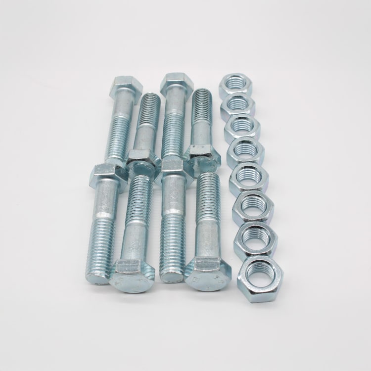 6" & 8" FLG BOLT & NUT SET -- ZINC CONSISTING OF 8 EA 3/4"X3-1/4" BOLT W/ HEX NUT (BOXED) LESS GASKET