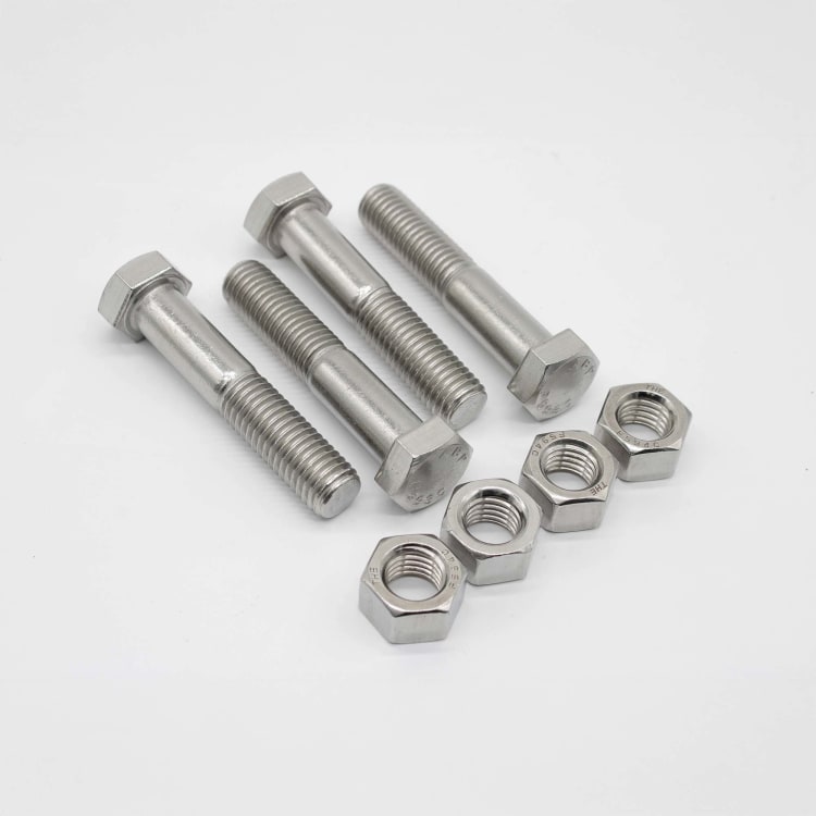 2-1/2 & 3" 304SS FLG BOLT & NUT SET FOR HDPE CONSISTING OF 4EA 5/8"X3-1/4" BOLT W/HEX NUT (BOXED) LESS GASKET