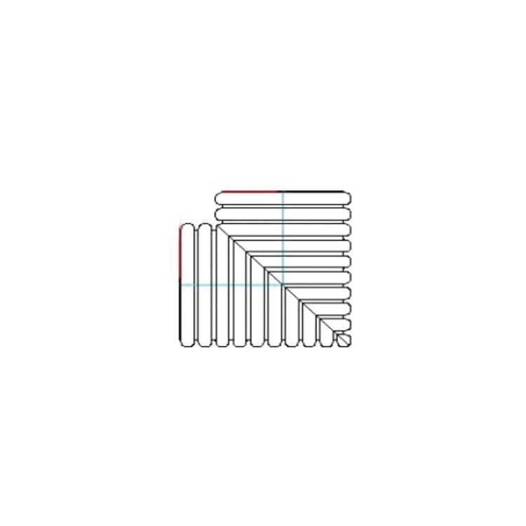 ADS® 1299ANCB 90 deg Dual Wall Fabricated Catch Basin Bend, 12 in Plain End, HDPE, Domestic