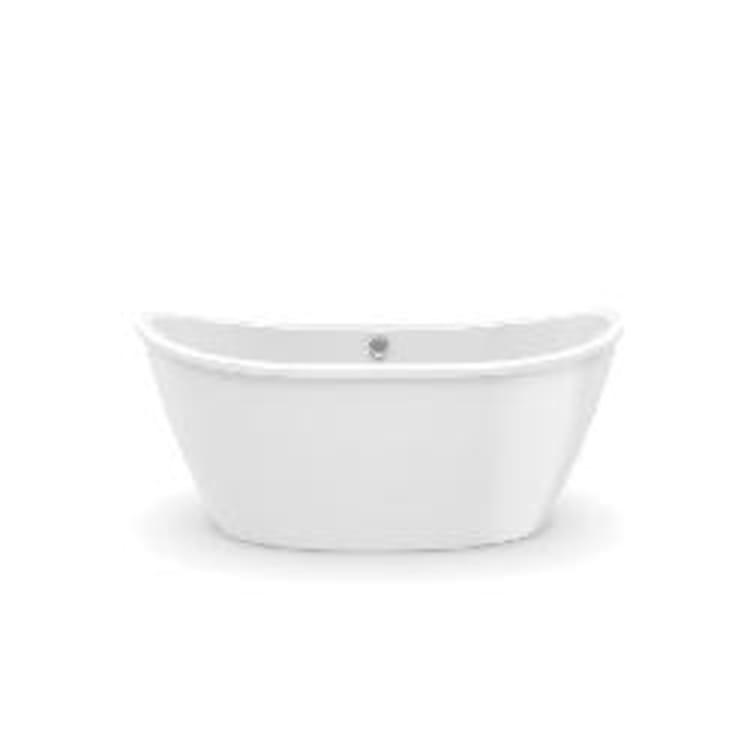 MAAX® 106192-000-002 Delsia 6032 2-Piece Bathtub, 60 in L x 32 in W, Off-Center Drain, White, Domestic