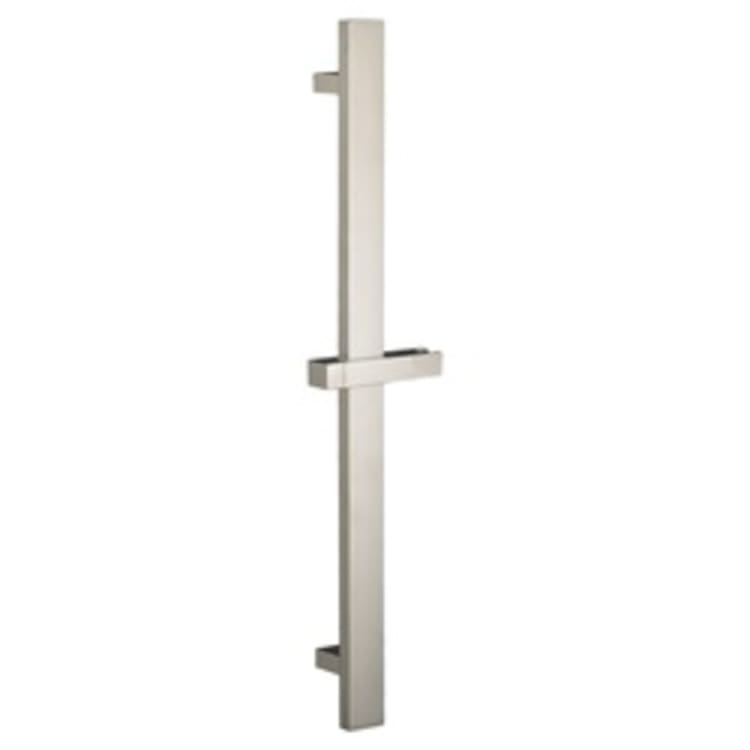 American Standard 1660230.295 Square Slide Bar, 24-5/8 in L Bar, 30 in OAL x 2-1/8 in OAD, PVD Satin Nickel, Import