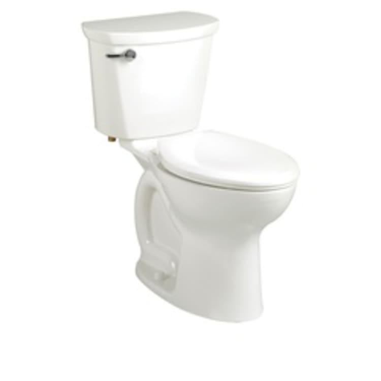 American Standard 215BA104.020 Cadet® Pro™ Right Height™ 2-Piece Toilet, Round Front Bowl, 16-1/2 in H Rim, 1.28 gpf, White, Import