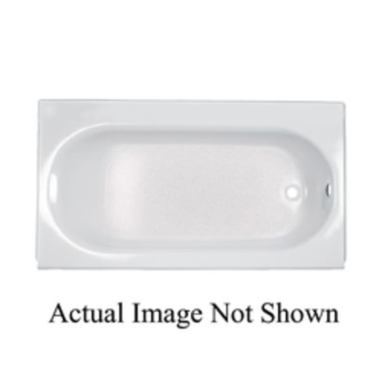 American Standard 2395.202.020 Princeton™ Recessed Bathtub With Luxury Ledge, Soaking, Rectangular, 60 in L x 34 in W, Right Hand Drain, White, Domestic