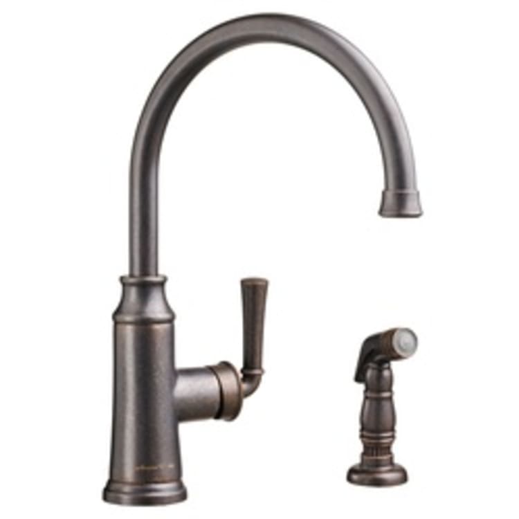 American Standard 4285051F15.224 Portsmouth® Single Control Kitchen Faucet With Side Spray, 1.5 gpm, 1 Faucet Hole, 1 Handle, Oil Rubbed Bronze, Import