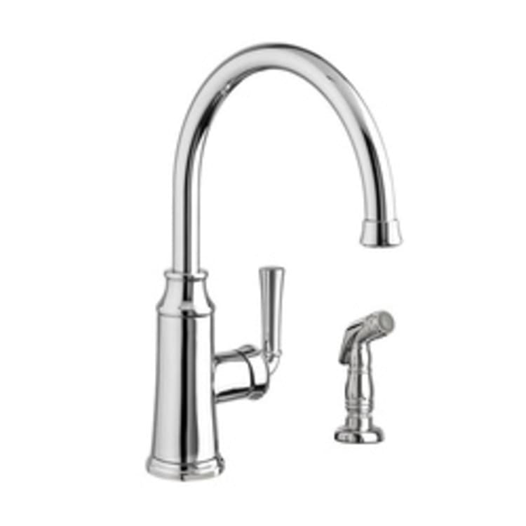 American Standard 4285051F15.002 Portsmouth® Single Control Kitchen Faucet With Side Spray, 1.5 gpm, 1 Faucet Hole, 1 Handle, Polished Chrome, Import