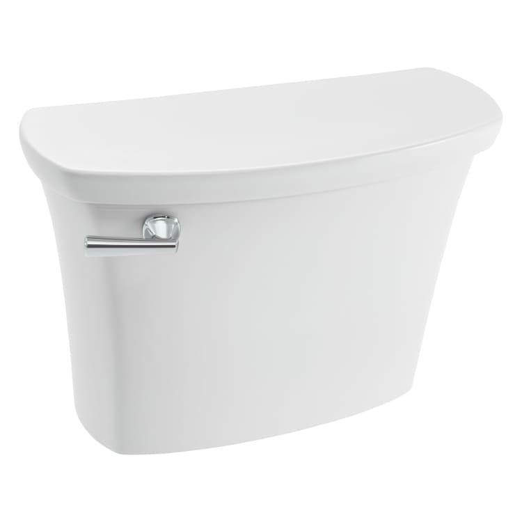 American Standard 4519A104.020 High Efficiency Toilet Tank With Coupling Components and Tank Trim, Edgemere® Right Height™, 1 gpf, Left Hand Lever Flush Handle, 3 in Flush, White, Import