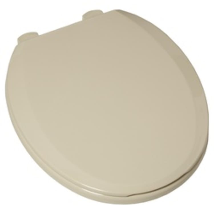 American Standard 5259B65D.021 Easy Lift and Clean Toilet Seat With Cover Quick Connect Nut, Round Bowl, Closed Front, Plastic, Slow Close Hinge, Bone, Import