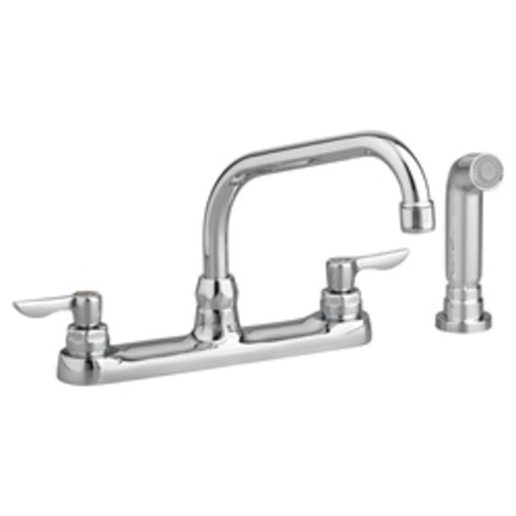 American Standard 6408141.002 Monterrey® Kitchen Faucet, 1.5 gpm, 8 in Center, 2 Handles, Polished Chrome, Import, Commercial