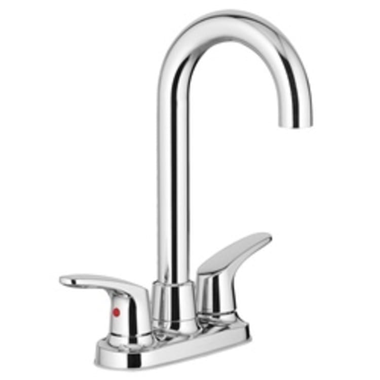 American Standard 7074400.002 Colony® Pro™ Centerset Bar Sink Faucet, 1.5 gpm, 4 in Center, Polished Chrome, 2 Handles, Import