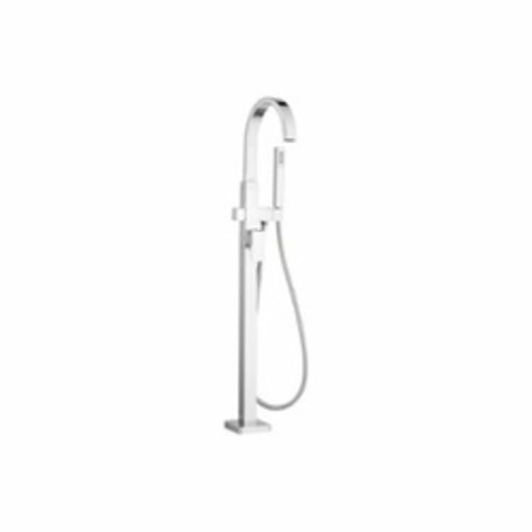 American Standard 7184.951.002 Contemporary Square Tub Faucet, 2.5 gpm, 38-1/2 in H Spout, 1 Handle, Polished Chrome, Import