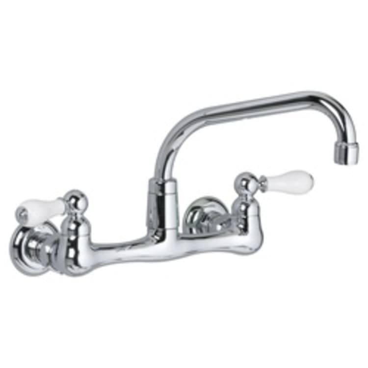 American Standard 7298252.002 Heritage® Kitchen Faucet, 2.2 gpm, 8 in Center, 2 Handles, Polished Chrome, Import