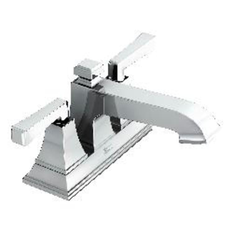 American Standard 7455207.002 Town Square® S Centerset Lavatory Faucet, Polished Chrome, 2 Handles, Push Pop-Up Drain, 1.2 gpm Flow Rate