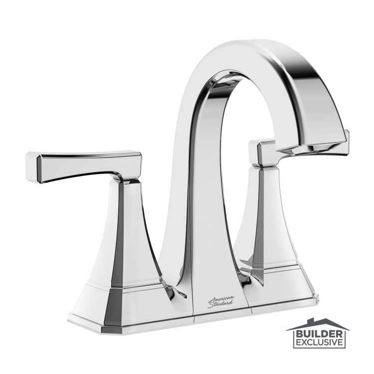 American Standard 7612207.002 Crawford Bathroom Faucet, Polished Chrome, 2 Handles, Push Pop-Up Drain, 1.2 gpm Flow Rate