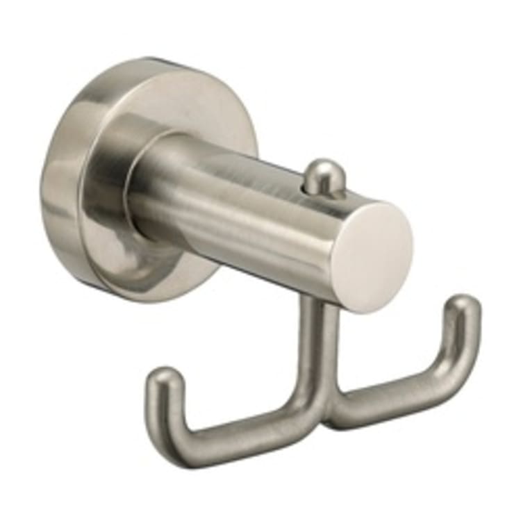 American Standard 8336210.295 CR Series Modern Robe Hook, 2 Hooks, 2-5/8 in OAH x 3-1/2 in OAW x 3 in OAD, Metal, Import