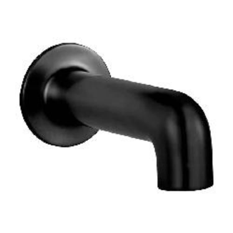 American Standard 8888316.243 Studio® S Non-Diverter Tub Spout, For Use With 1/2 in C Pipe, 6 in L to Center of Outlet, Slip-On Connection, Metal, Matte Black, Residential