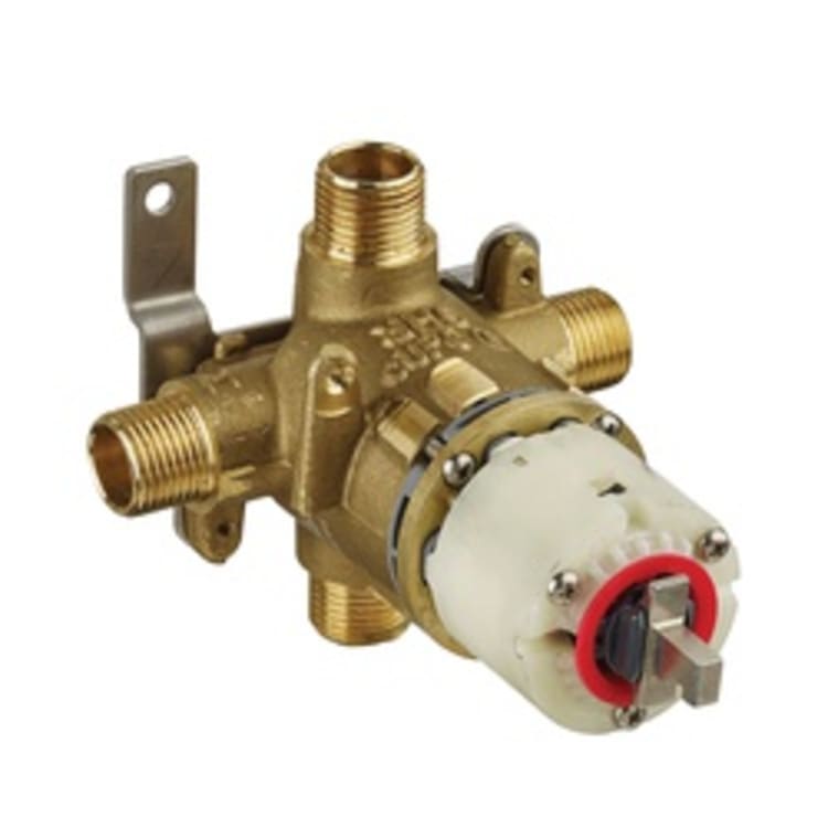 American Standard R121 Pressure Balance Rough-In Valve Body, 1/2 in C/NPT Inlet x 1/2 in C/NPT Outlet, Cast Brass Body, Import