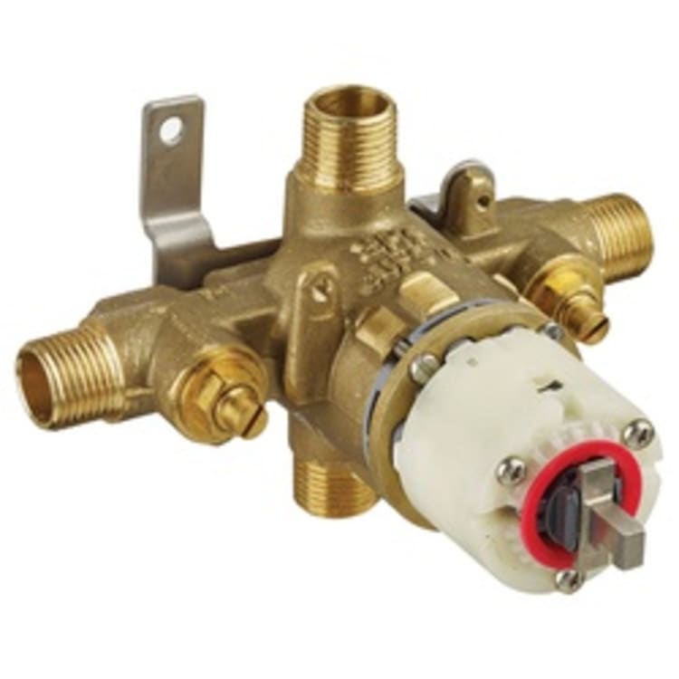 American Standard R121SS Pressure Balance Rough-In Valve Body, 1/2 in C/NPT Inlet x 1/2 in C/NPT Outlet, Cast Brass Body, Import