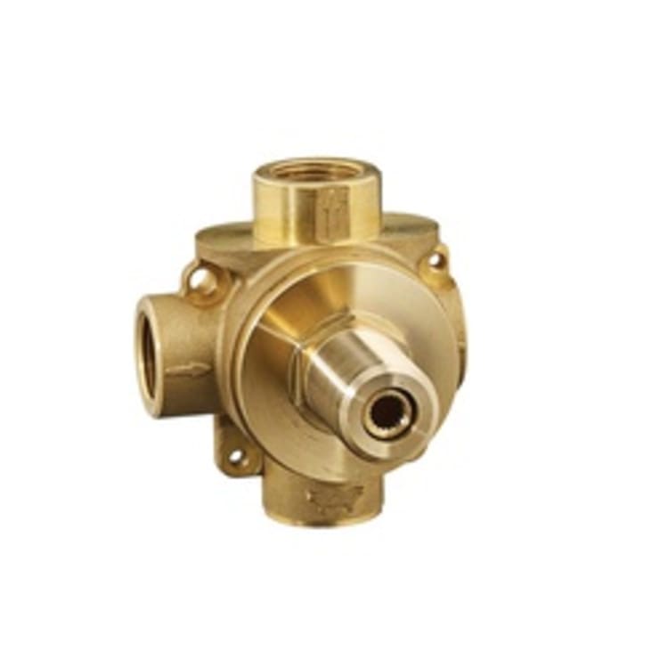 American Standard R422S In-Wall Diverter Rough-In Valve Body, 1/2 in NPT Inlet x 1/2 in NPT Outlet, 2 Ways, Cast Brass Body, Import