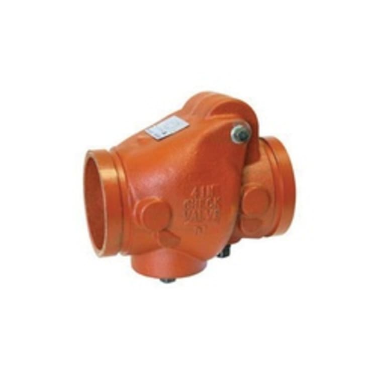 Gruvlok® 2200750103 Fig 7800 Swing Check Valve, 4 in Nominal, Grooved End Style, Ductile Iron Body, Domestic